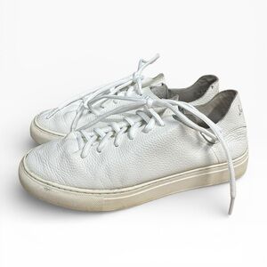 Sam Edelman Poppy White Leather Lace Up Sneakers Womens Size 9 Casual Shoes